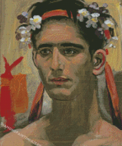 Men With Flowering Head Yannis Tsarouchis Diamond Paintings