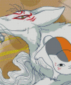 Nyanko Sensei With White Fox Diamond Paintings
