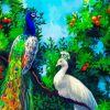 Peacock Couple On Tree Diamond Painting