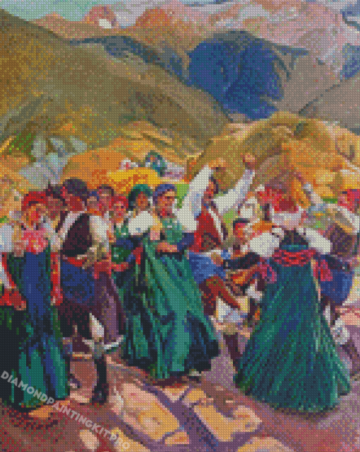 People Dancing Joaquin Sorolla Diamond Paintings