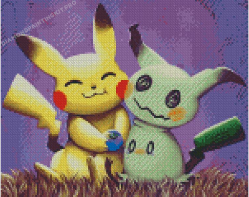 Pikachu And Mimikyu Diamond Painting