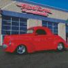 Red Willys Coupe Diamond Paintings