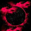 Red And Black Galaxy Moon Diamond Paintings