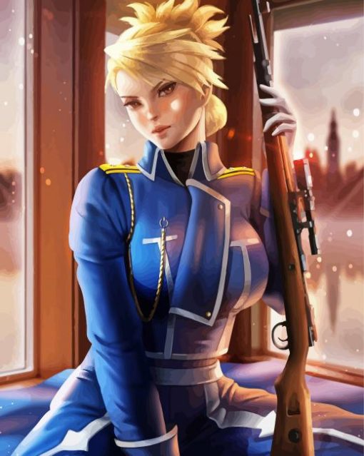 Riza Hawkeye From Fullmetal Alchemist Anime Diamond Painting