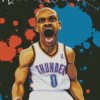 Russell Westbrook Caricature Diamond Painting