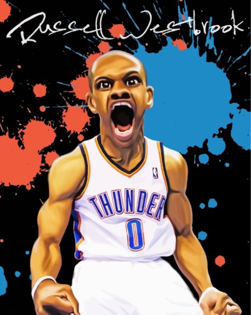 Russell Westbrook Caricature Diamond Painting