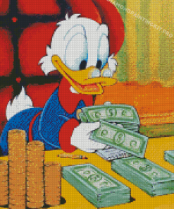 Scrooge Mcduck Counting Money Diamond Painting