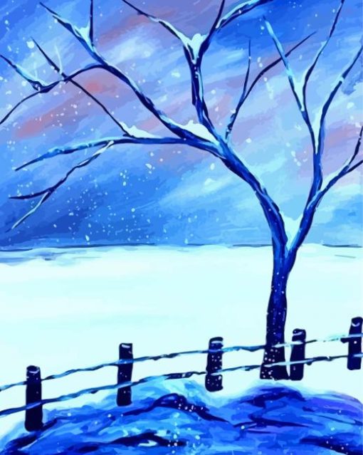 Snow Tree Branches Diamond Painting