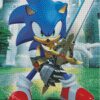 Sonic With Sword Art Diamond Painting