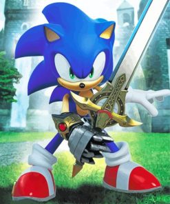Sonic With Sword Art Diamond Painting