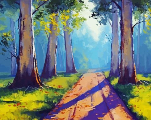 Trees Road Diamond Painting