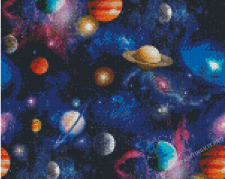 Universe Space And Planets Diamond Painting