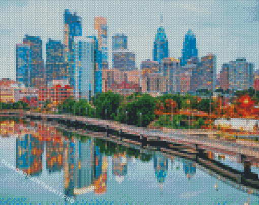 USA Philadelphia Skyline Diamond Paintings
