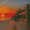 Virginia Beach Sunset Scene Diamond Painting