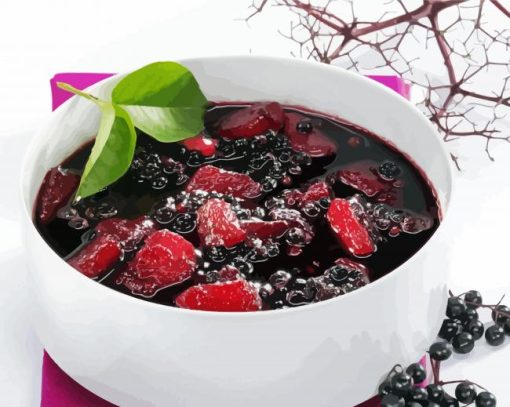 Warm Elderberry Soup Diamond Painting