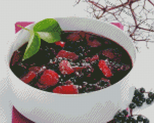 Warm Elderberry Soup Diamond Painting