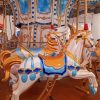 White Carousel Horses Diamond Paintings