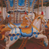 White Carousel Horses Diamond Paintings