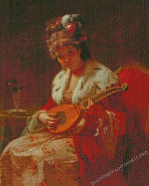 Woman Playing Bouzouki Diamond Painting