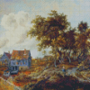 A Watermill Beside A Woody Lane Hobbema Diamond Paintings