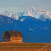 Aesthetic Montana Mountains With Barn Diamond Paintings