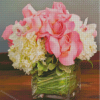 Aesthetic Pink Flowers Glass Diamond Paintings