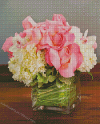 Aesthetic Pink Flowers Glass Diamond Paintings