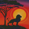 Aesthetic Lion Sunset Diamond Paintings