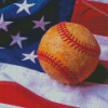 American Flag Baseball Diamond Paintings