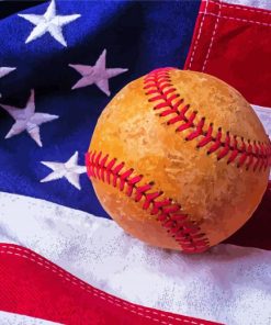 American Flag Baseball Diamond Paintings