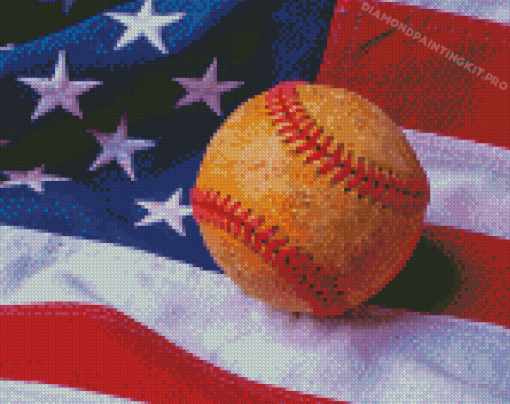 American Flag Baseball Diamond Paintings