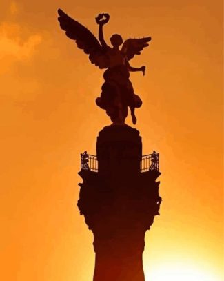 Angel Of Independence Mexico Silhouette Diamond Paintings