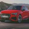 Audi S3 Red Car Diamond Paintings