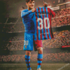 Barcelona Club Player Gavi Diamond Paintings