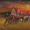 Barn Tractor Diamond Paintings