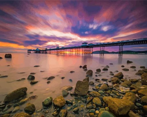 Beautiful View Of Llandudno Pier Diamond Paintings