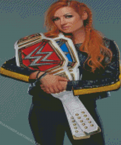 Becky lynch Holding WWE Belts Diamond Paintings
