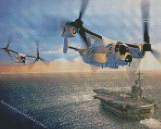 Bell Boeing V22 Osprey US Military Aircraft Diamond Paintings