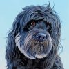 Black Cockapoo Dog Animal Diamond Paintings