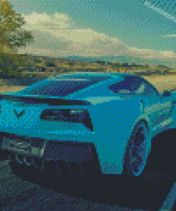 Blue C7 Corvette Diamond Paintings