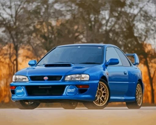 Blue Subaru Diamond Paintings