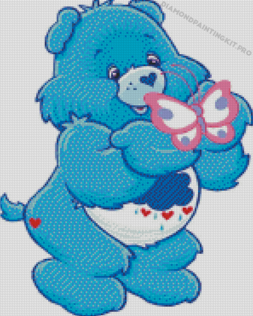 Care Bears Grumpy And Butterfly Diamond Paintings