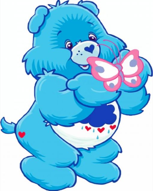 Care Bears Grumpy And Butterfly Diamond Paintings