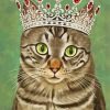Cat With Crown Diamond Paintings