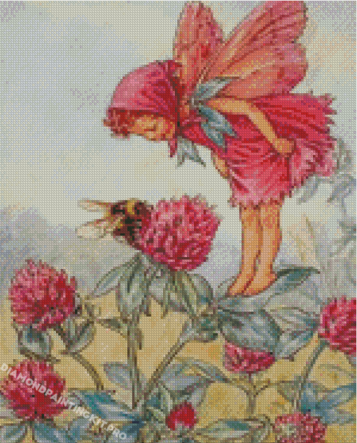 Cicely Mary Barker The Red Clover Fairy Diamond Paintings