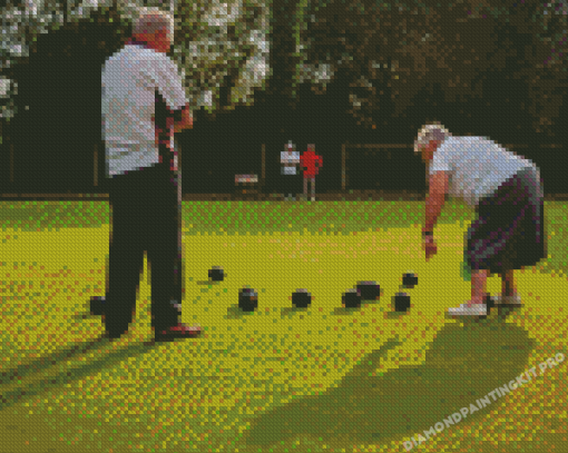 Crown Green Bowls Players Diamond Paintings