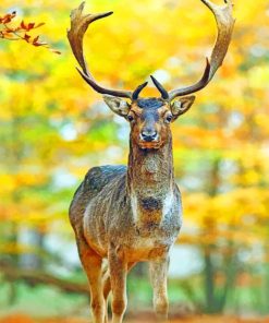 Deer In Autumn Forest Diamond Paintings