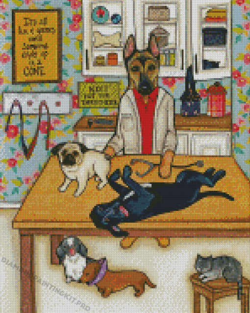 Dogs Veterinarian Diamond Paintings