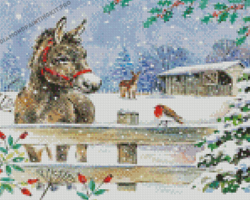 Donkey And Robins Diamond Paintings