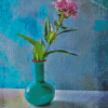 Flowers In Turquoise Vase Diamond Paintings